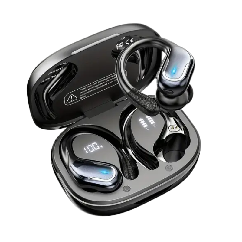 NNETM Wireless Sport Earbuds with Mic & LED Display